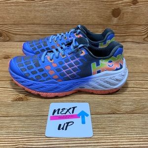 Hoka Clayton Ultramarine Neón Coral Running Shoes